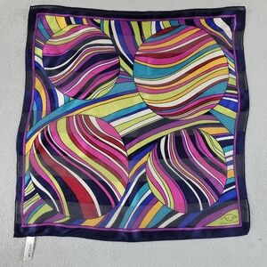 Oscar de la Renta Multicolored Silk Scarf